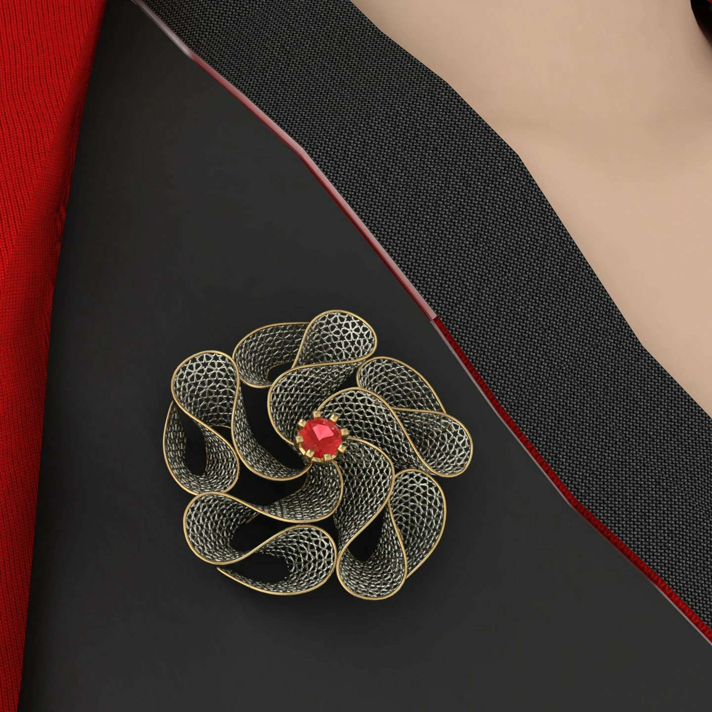 rose brooch